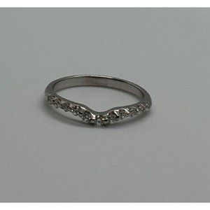 18K WHITE GOLD DIAMONDS RING SIZE 6